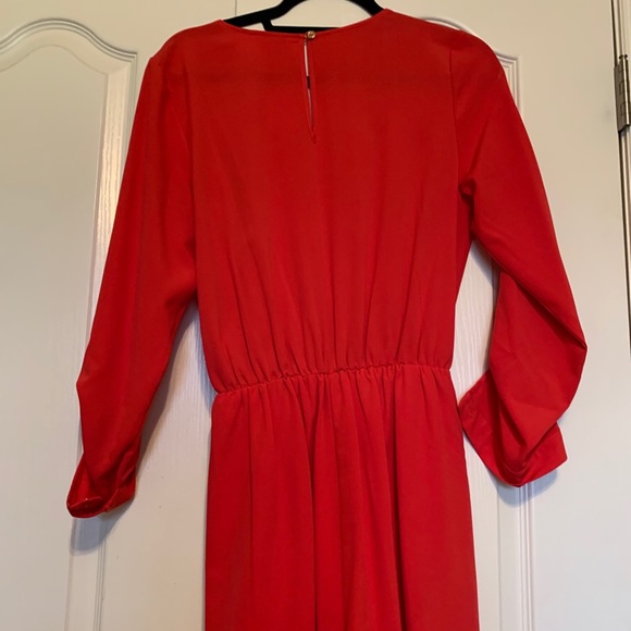 Red Lace-up Romper - Picture 5 of 5